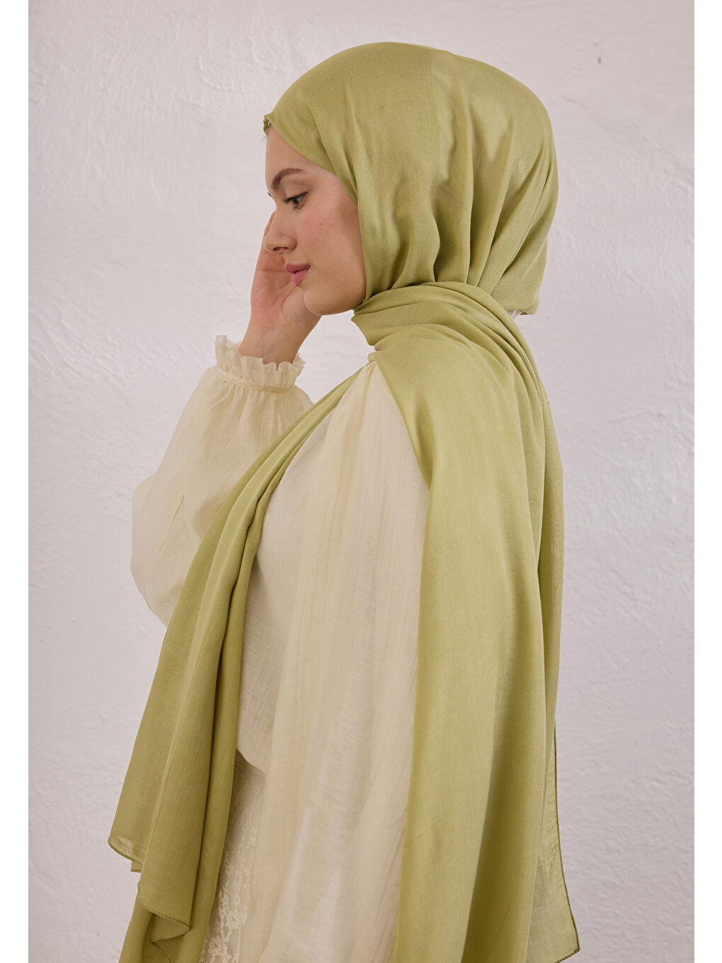 Yeşil SOFT VİSKON ŞAL ADAÇAYI-2