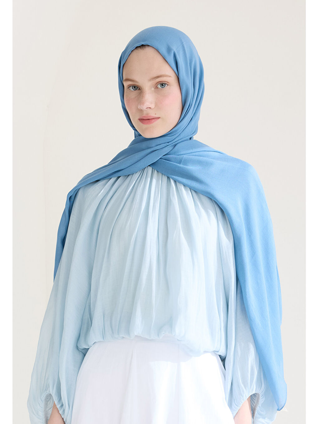 Mavi SOFT VİSKON ŞAL GÖK MAVİ-1