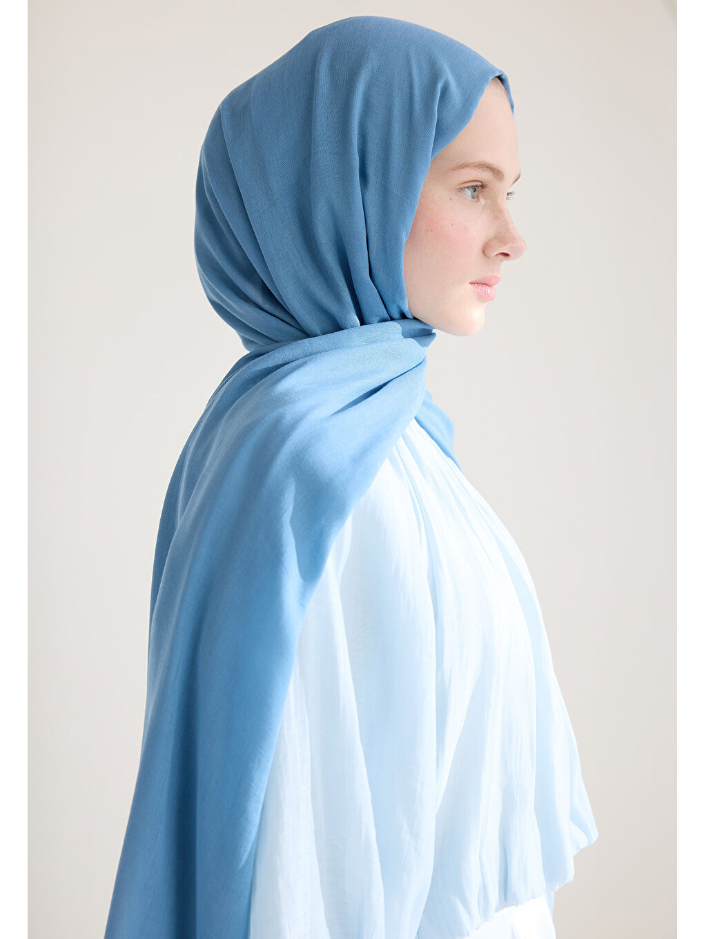 Mavi SOFT VİSKON ŞAL GÖK MAVİ-2