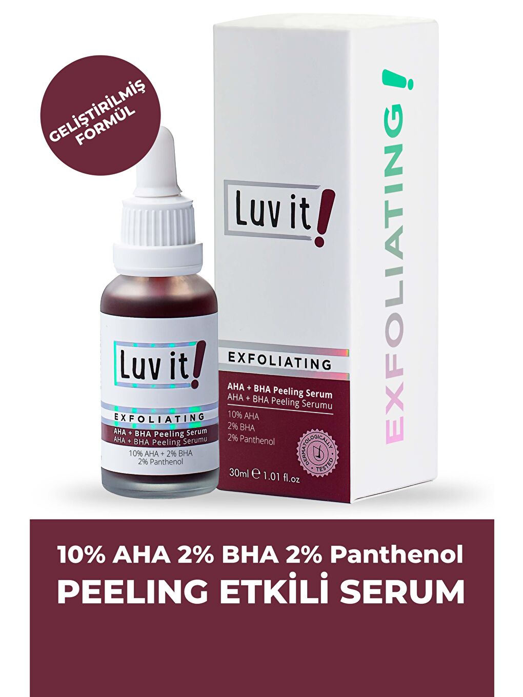 Luv it! Canlandırıcı Ve Cilt Tonu Eşitleyici Aha Bha Peeling Serum 30ml