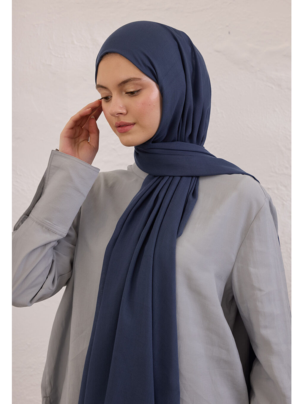 Mavi SOFT VİSKON ŞAL GECE MAVİSİ-2