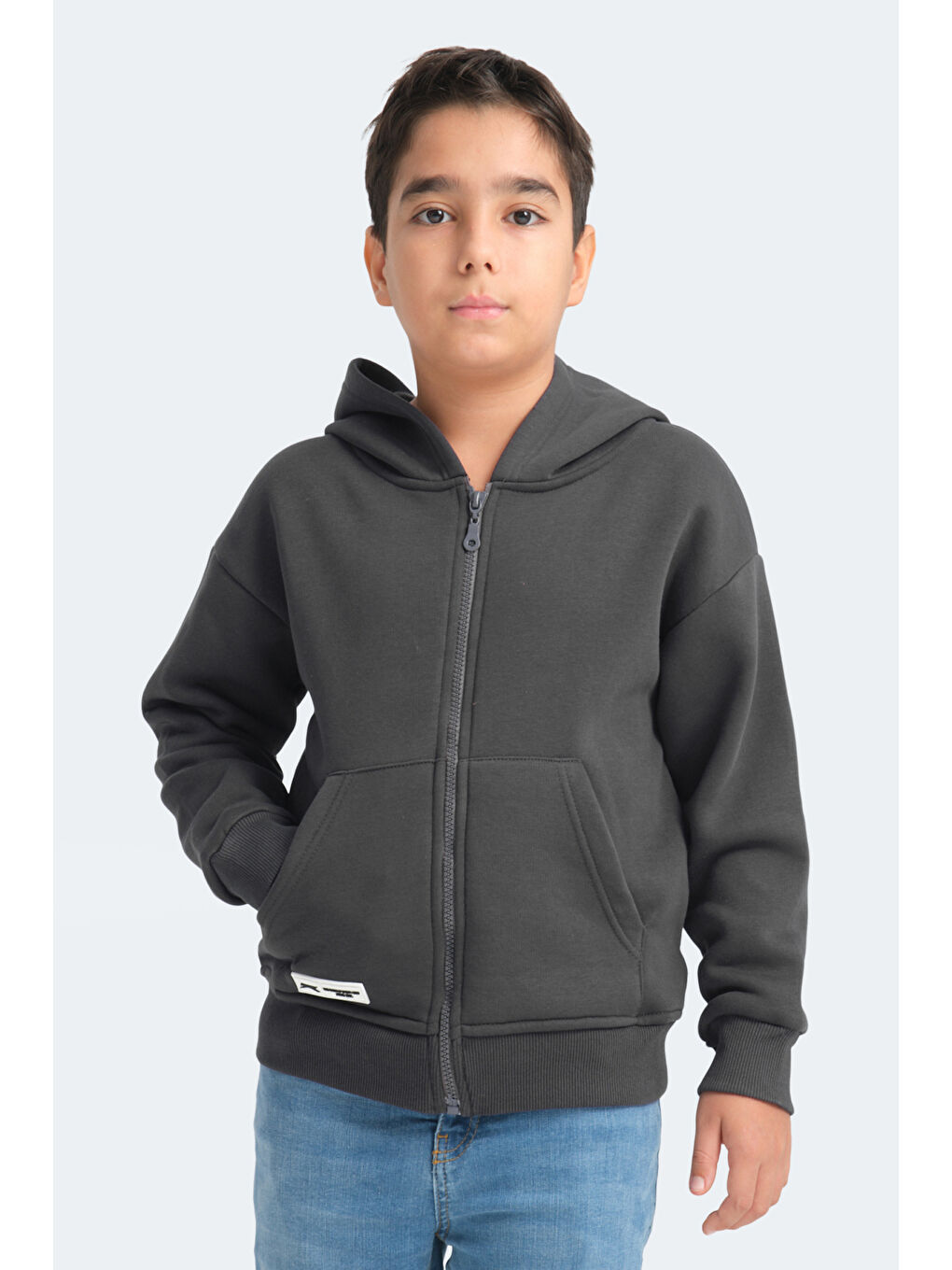 SLAZENGER LEKAN Unisex Çocuk Sweatshirt Koyu Gri