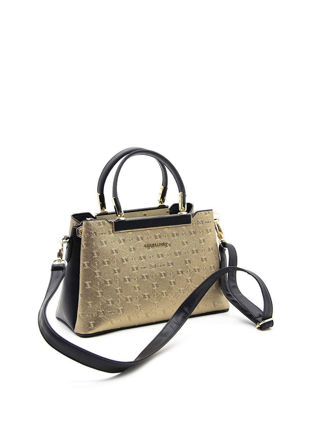 Siyah Kadın Omuz Çantası 913-38150 SILVER POLO BAYAN ÇANTASI M46 A.BAKIR-MAT SİYAH-4