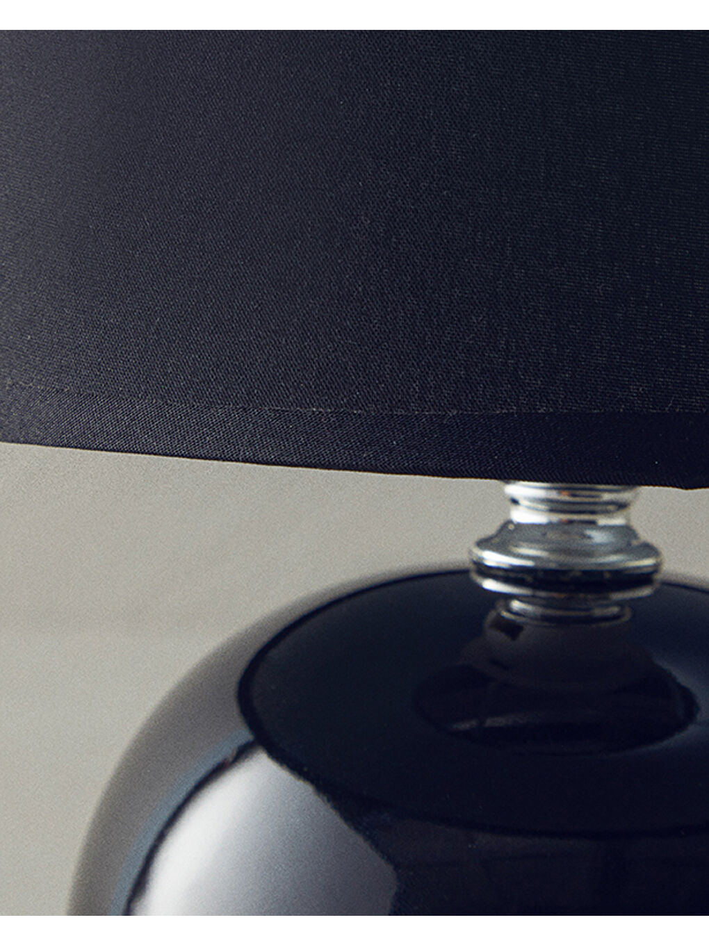 Pansy Porselen Abajur Siyah-1