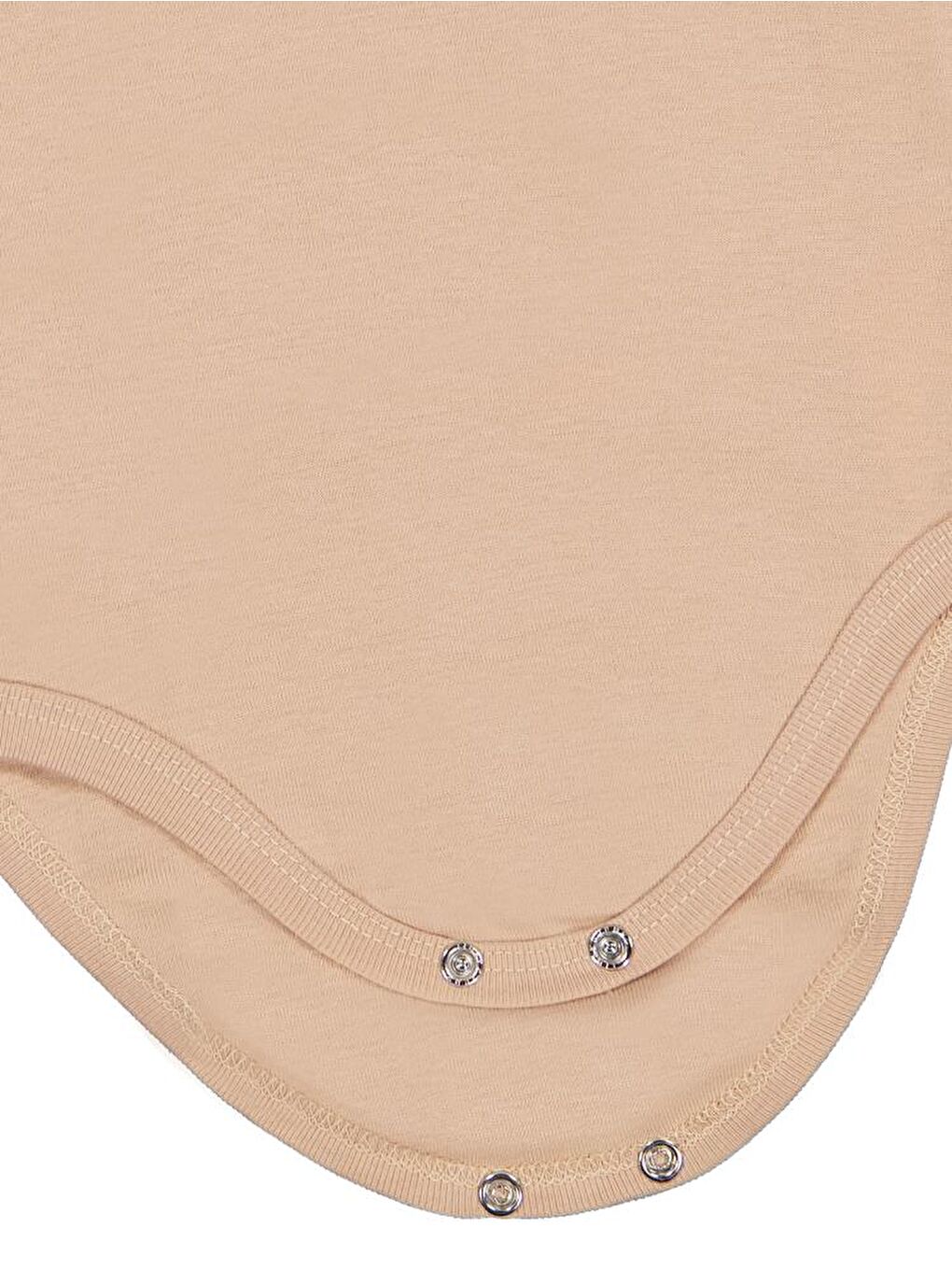 Baby Düz Renkli Uzun Kol 12-36 Ay Çıtçıtlı Badi - Kahverengi 2-3 Yaş