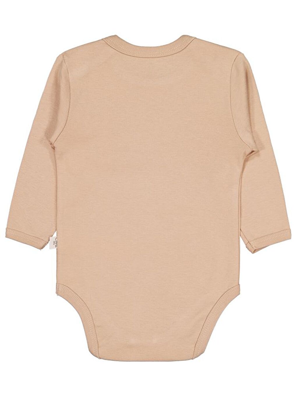 Baby Düz Renkli Uzun Kol 12-36 Ay Çıtçıtlı Badi - Kahverengi 2-3 Yaş-1