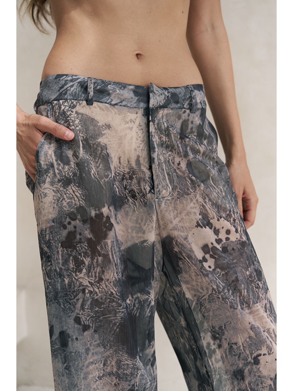 Budiono Transparan Patlı Antrasit Pantolon