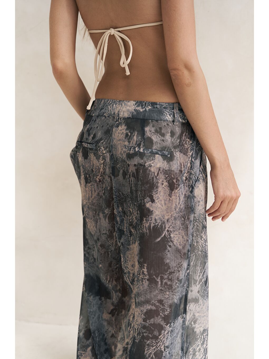 Budiono Transparan Patlı Antrasit Pantolon-2