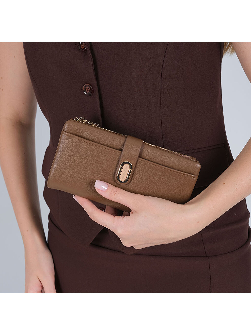 Kahverengi Kadın SP1198-M205 SILVER POLO Cüzdan & Kartlık Kahve-1