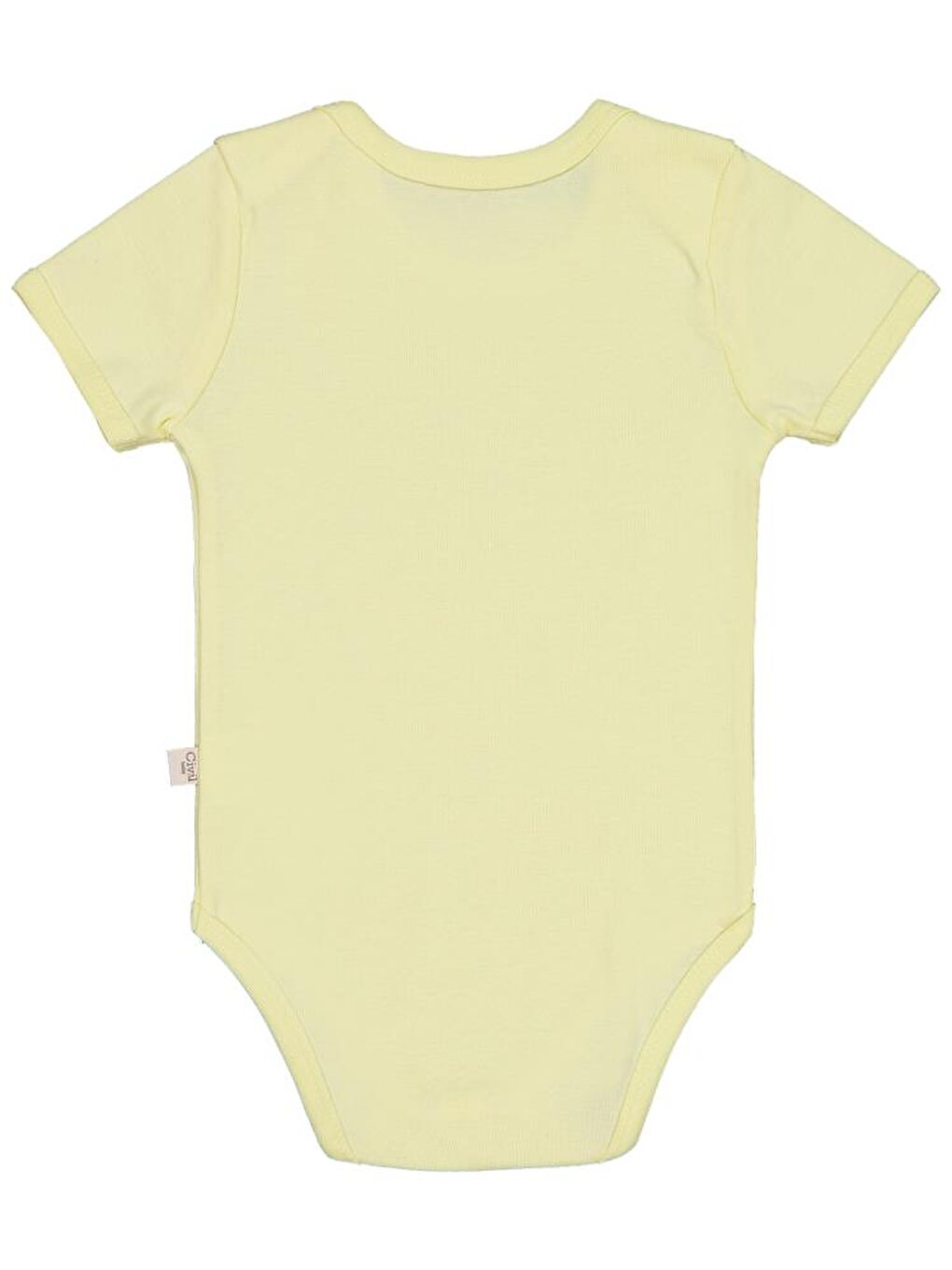 Baby Düz Renkli Kısa Kol Çıtçıtlı Badi - Sarı 0-1 Ay-1