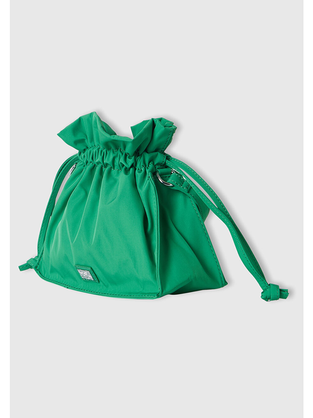 Kadın Yeşil Ağzı Büzgülü Çanta-1