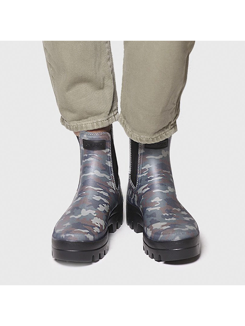 Yeşil Kadın Bot (Yağmur ) Cassie Ankle Boot Water Camu-3