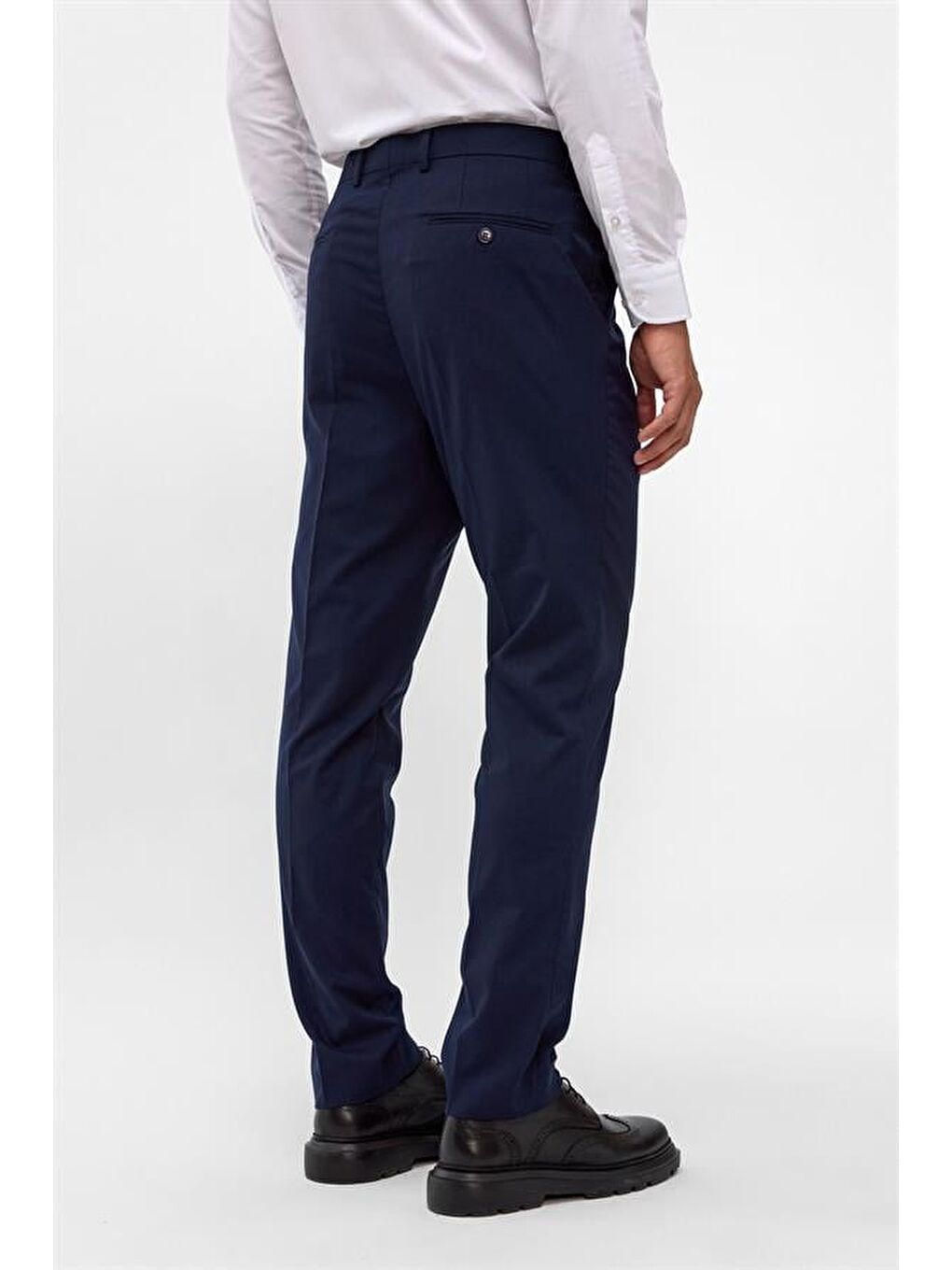 Lacivert Slim Düz Pantolon-4