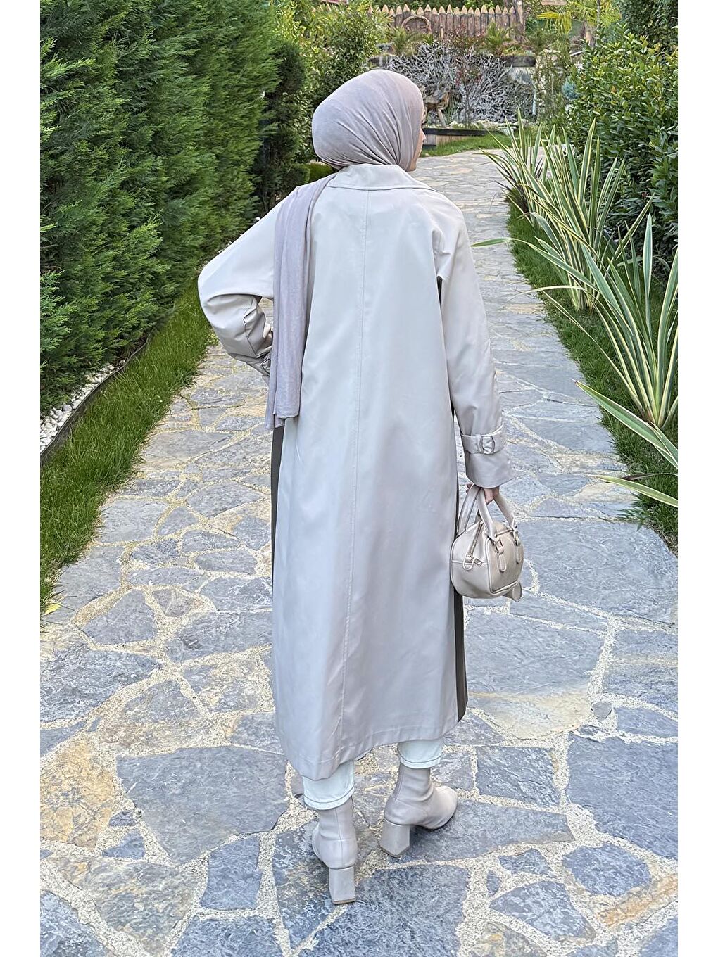 Retrica İki Renk Trençkot Haki-3