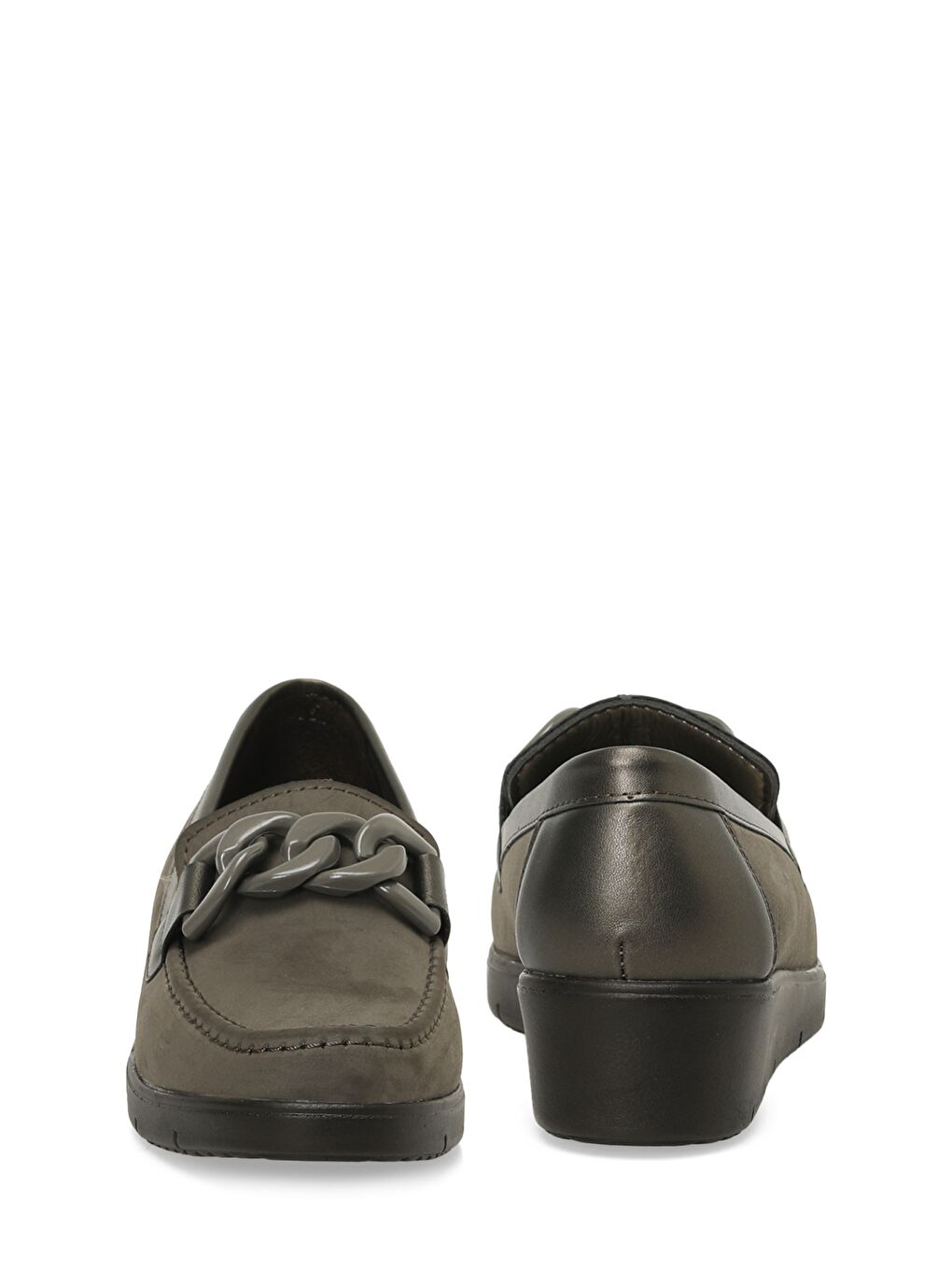 166552.NZ4PR Haki Kadın Loafer-4