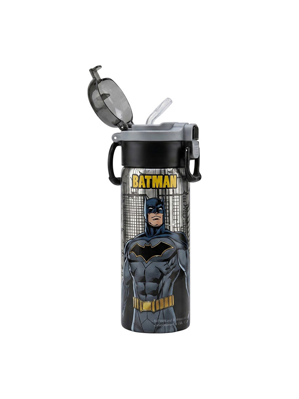 Çift Fonksiyon Kapaklı Çelik Matara 600ml 3819-1