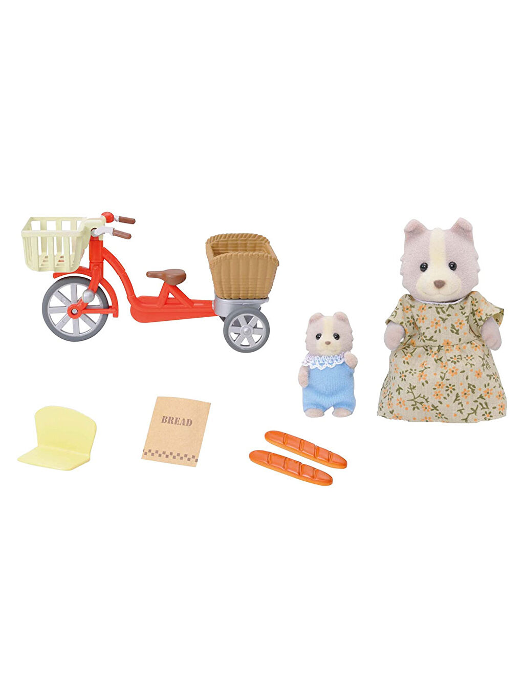 Sylvanian Families Renksiz Köpek Ailesi Bisiklet Seti 4281 - 4