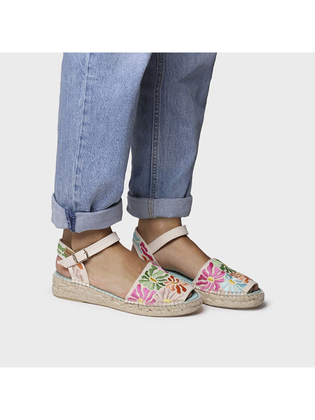 Bej Kadın Sandalet Garbet Mosaic-3