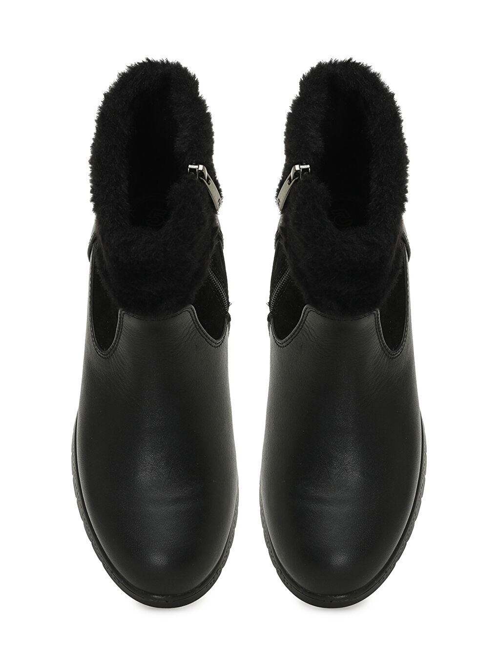 105657.Z5PR Siyah Kadın Dolgu Topuk Bot-3