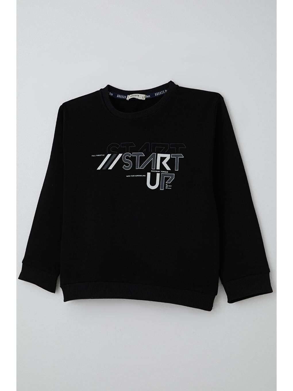 Erkek Çocuk Eşofman Takımı Yazı Baskılı Pantolunu Parça Detaylı Siyah (5-9 Yaş)-5