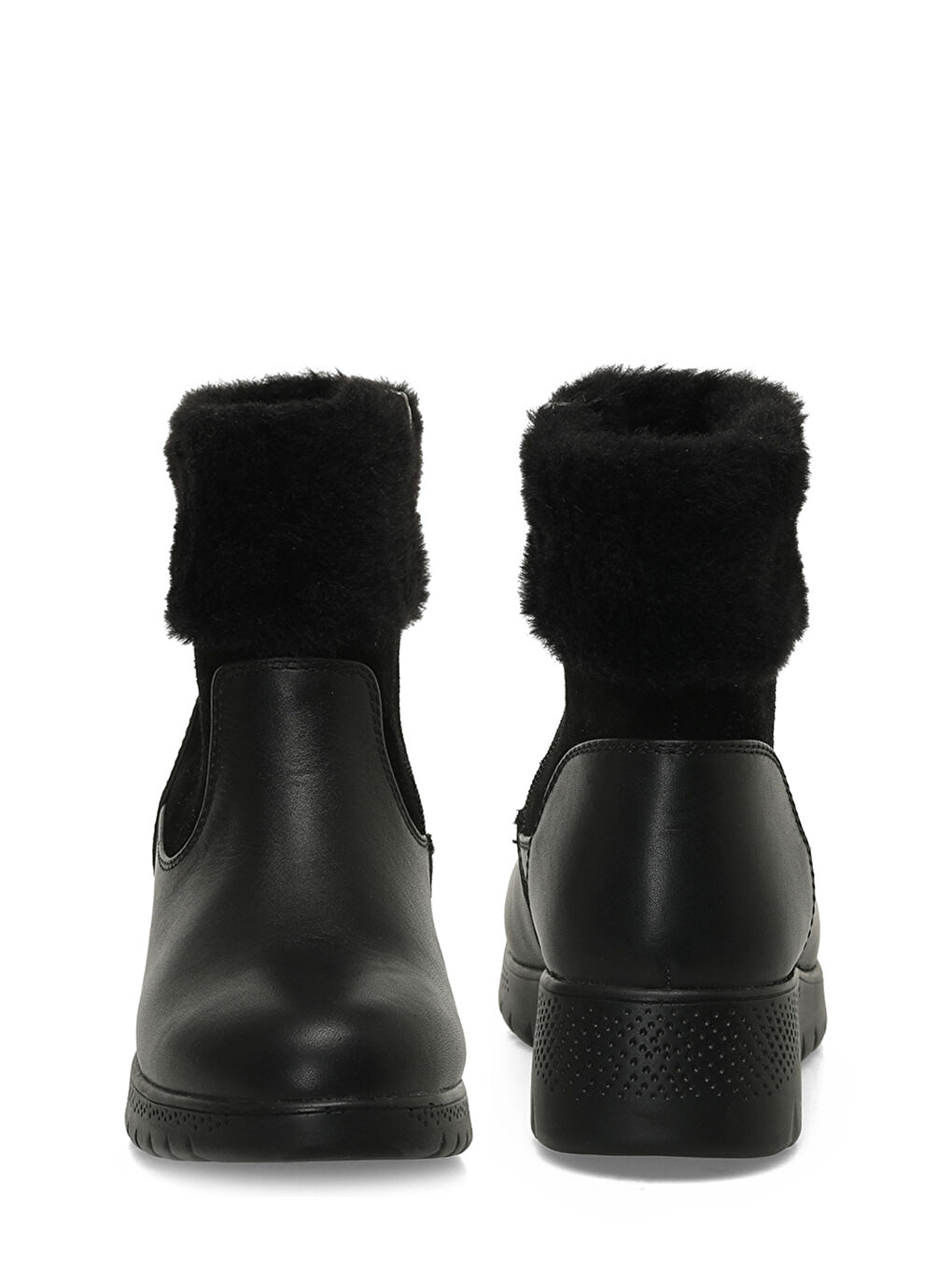 105657.Z5PR Siyah Kadın Dolgu Topuk Bot-4