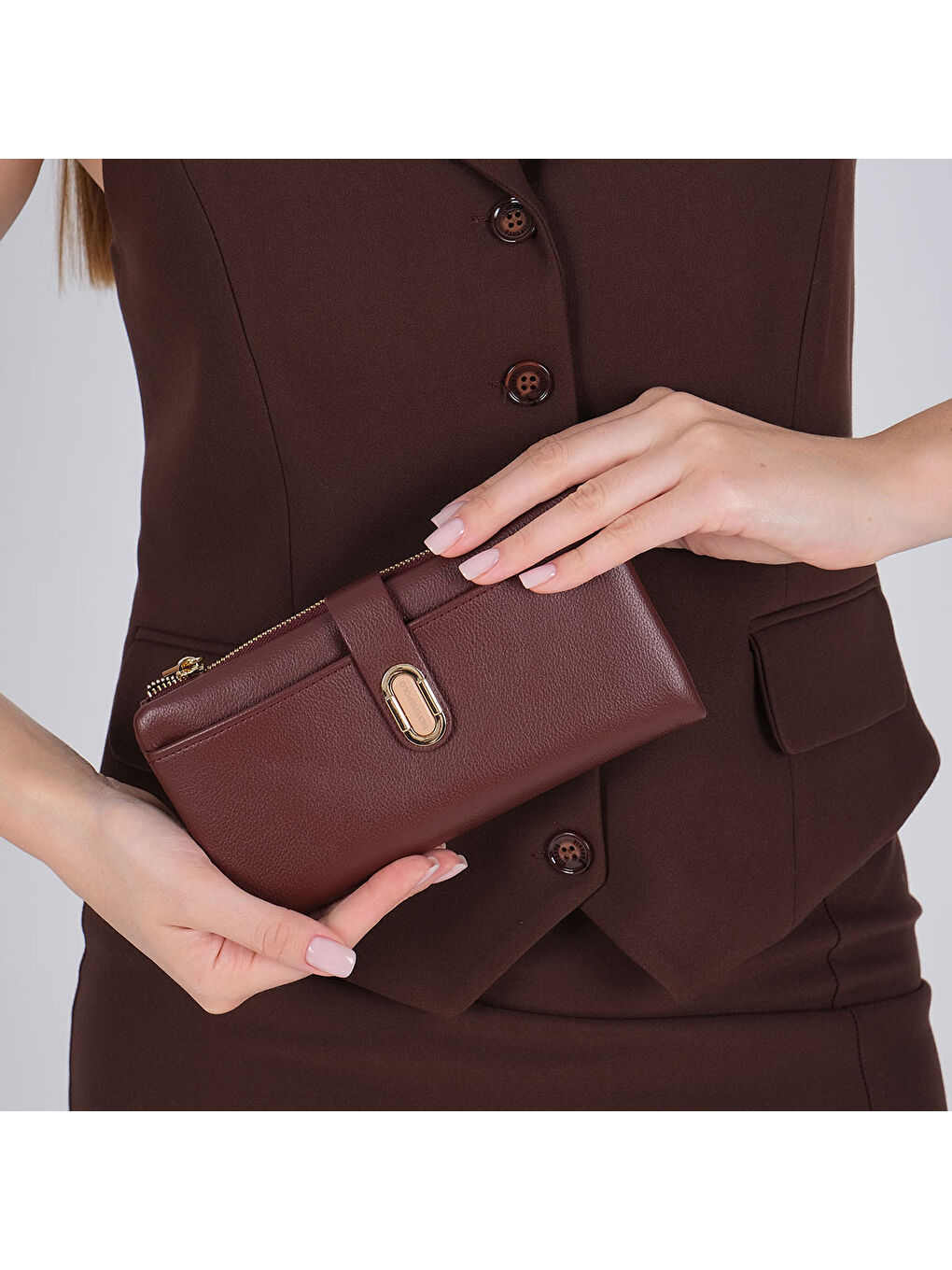 Kadın SP1198-M205 SILVER POLO Cüzdan & Kartlık Bordo-1