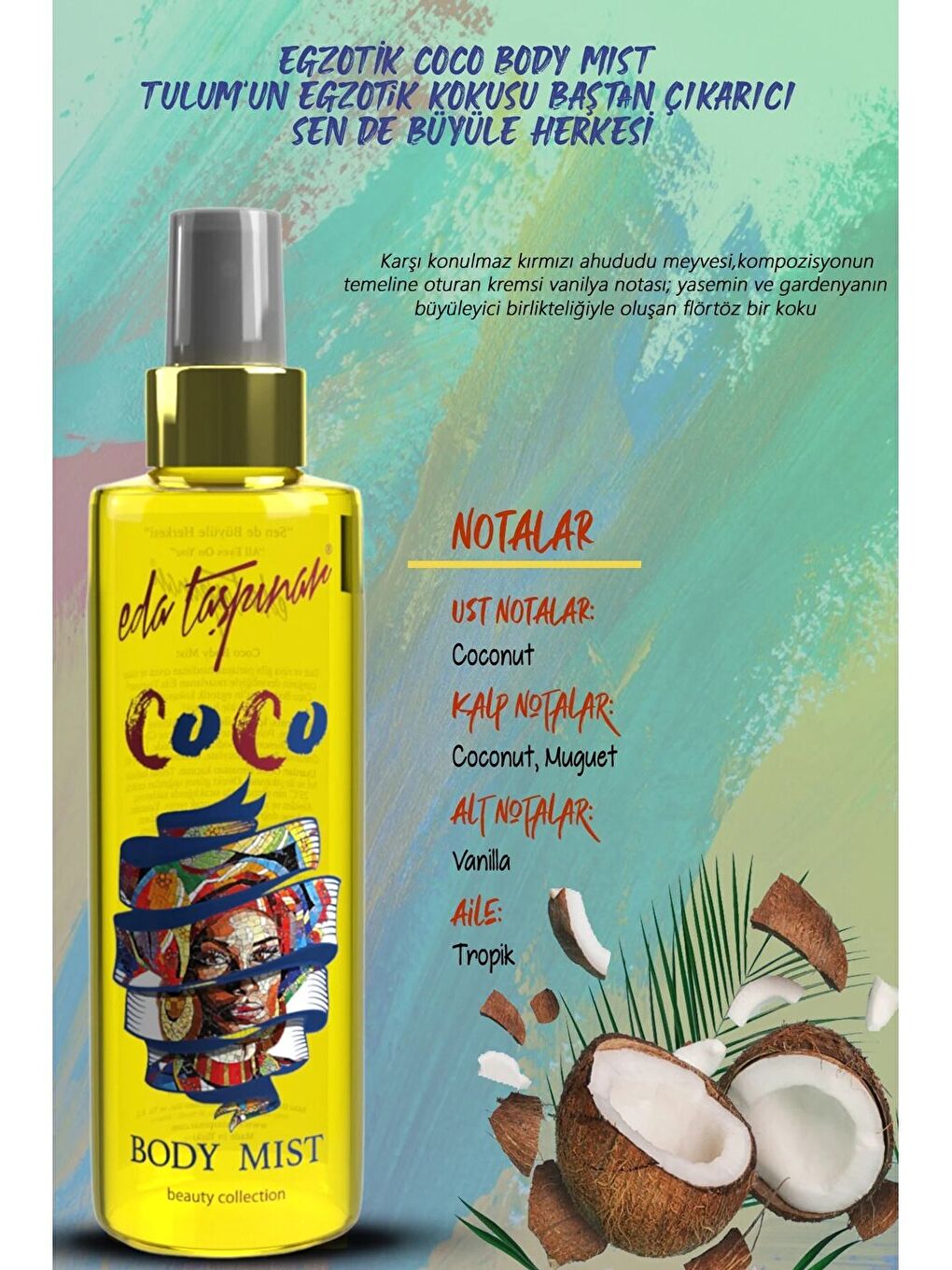 Coconut Coco Body Mist, Tulum’un Egzotik Kokusu, Baştan Çıkarıcı, Sen de Büyüle Herkesi!, 200 ml-2