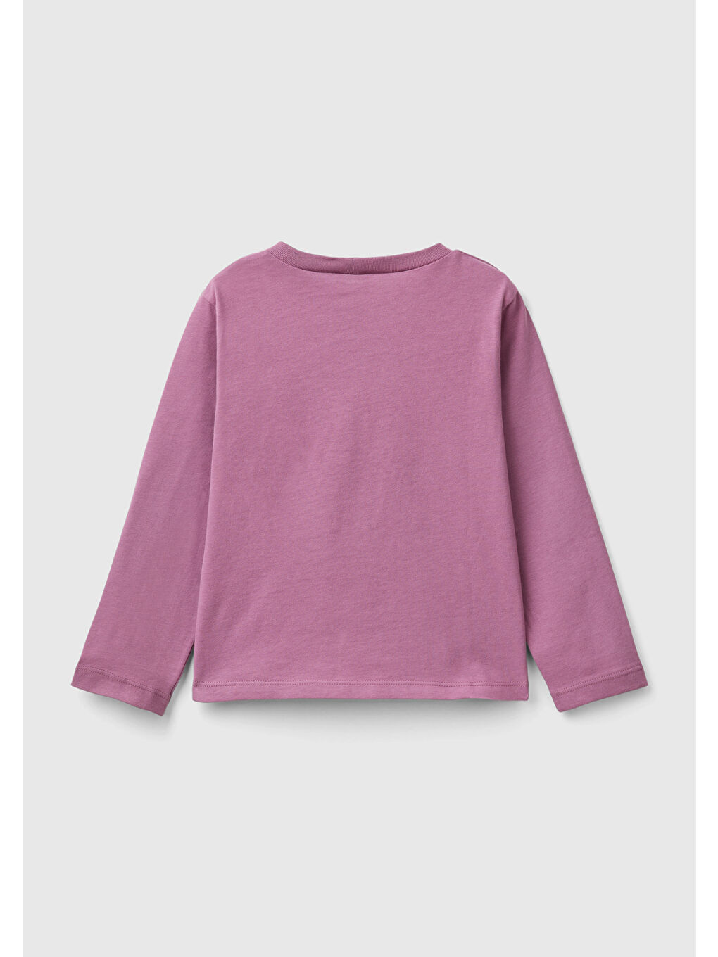 United Colors Of Benetton Pembe Kız Çocuk Gül Kurusu Su Bazlı Parlak Baskılı Sweatshirt - 1