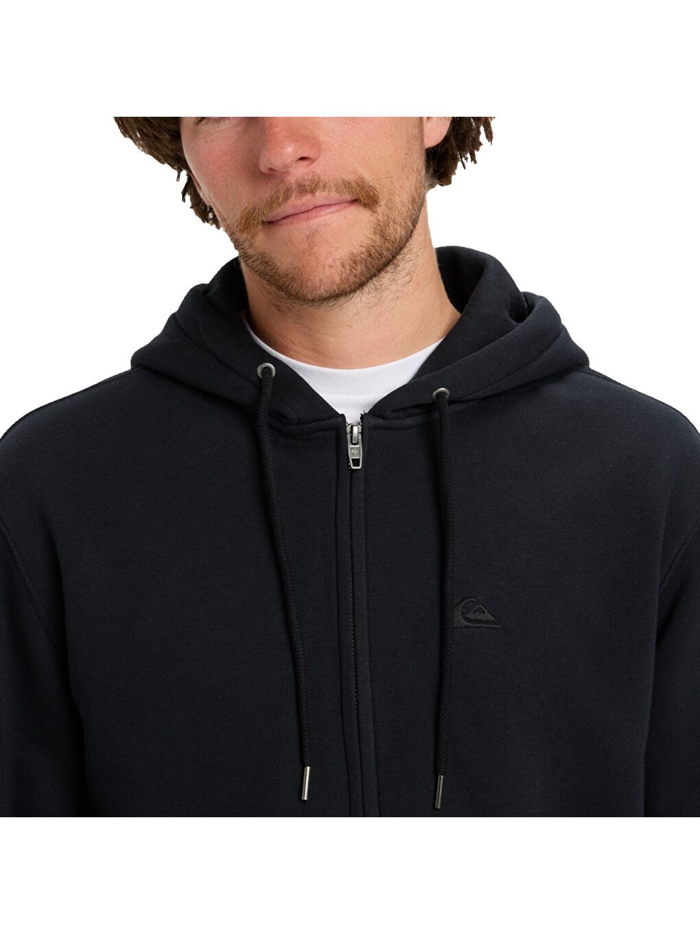 Salt Water Zip Hoodie Erkek Siyah Fermuarlı Sweatshirt-2