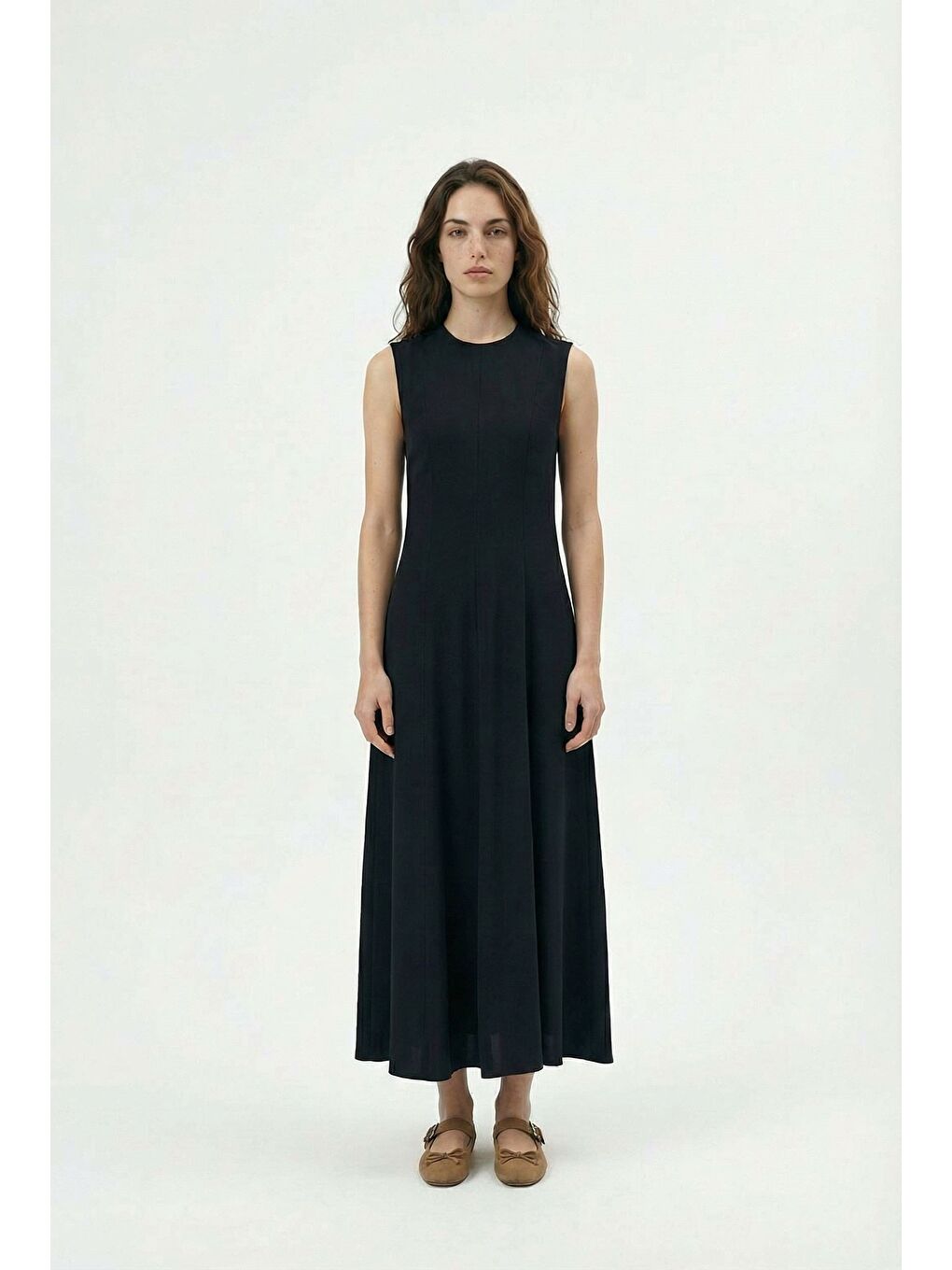 Siyah-Kup Detaylı Fit Elbise