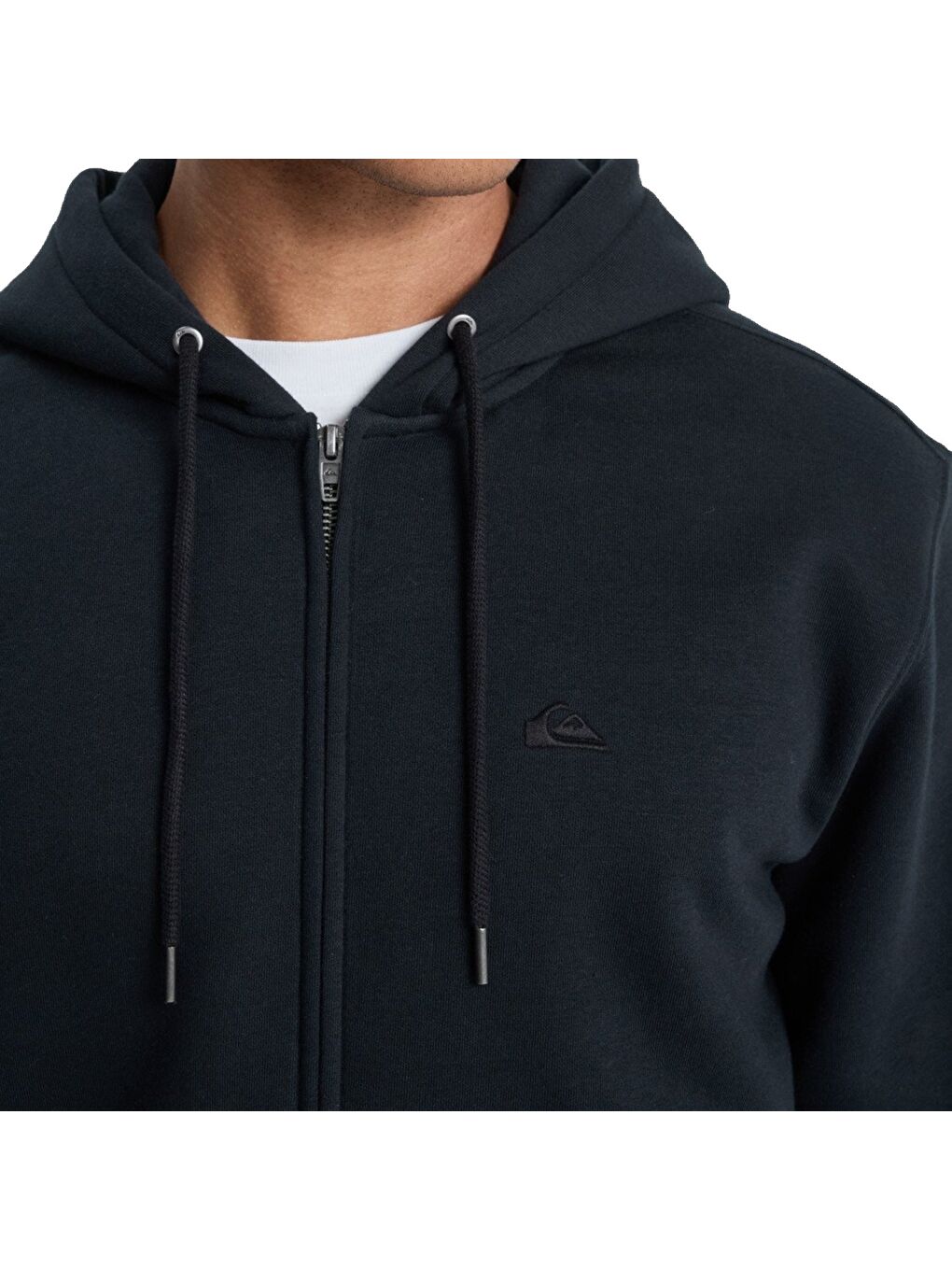 Salt Water Zip Hoodie Erkek Siyah Fermuarlı Sweatshirt-3