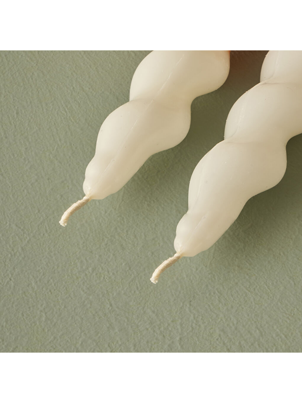 Kahverengi Hill Yarım Boyalı Burgulu Şamdan Mum 2'li Kiremit (18x2 cm)-2