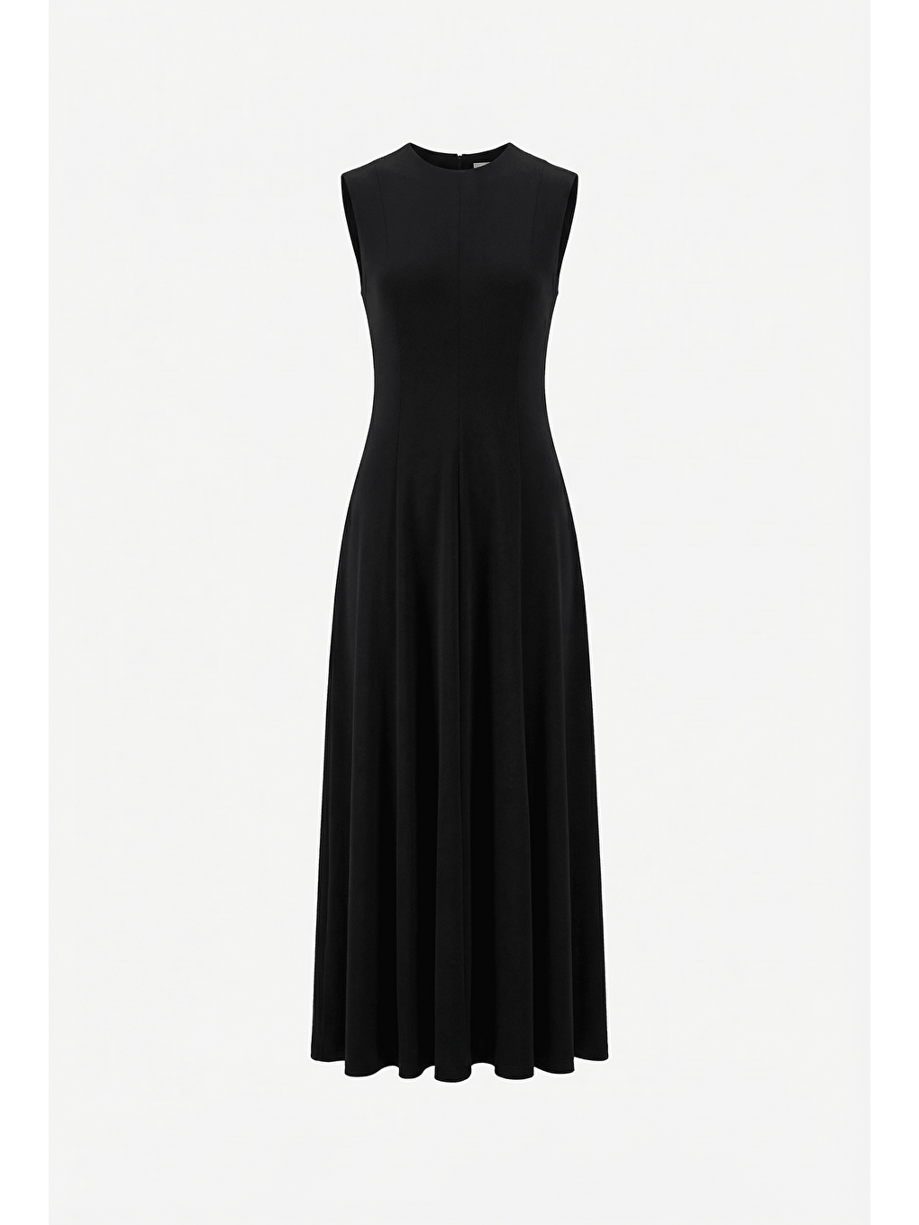 Siyah-Kup Detaylı Fit Elbise-3