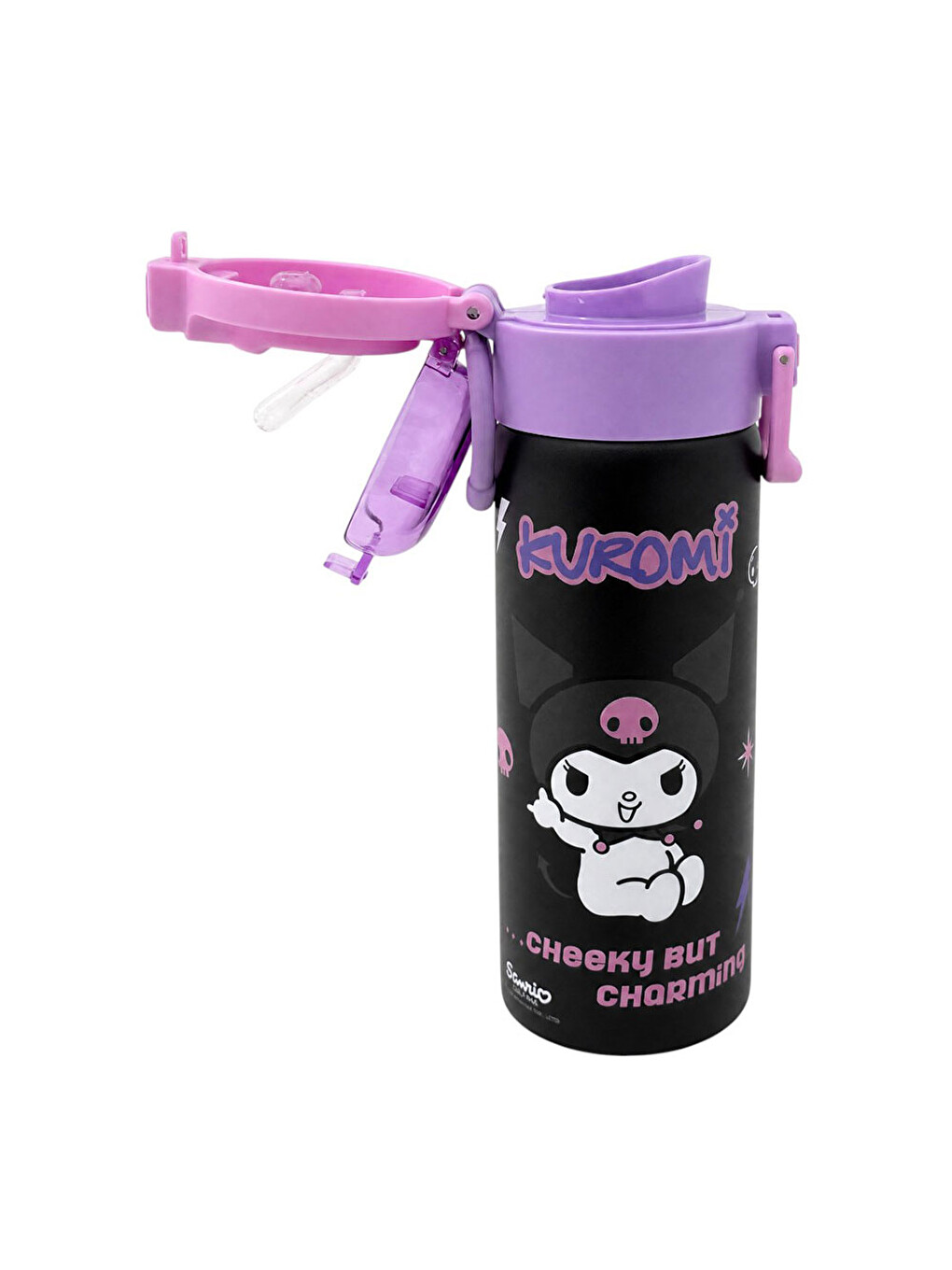 Çift Fonksiyon Kapaklı Çelik Matara 600ml 3828-2