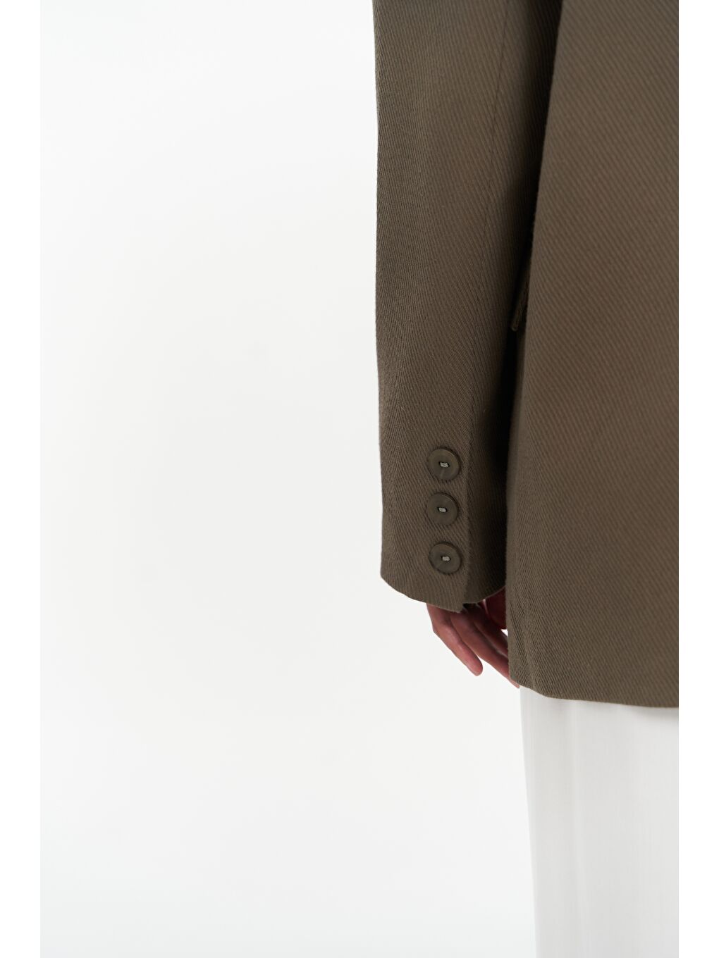 Solara Arkası Düğmeli Yeşil Blazer-7