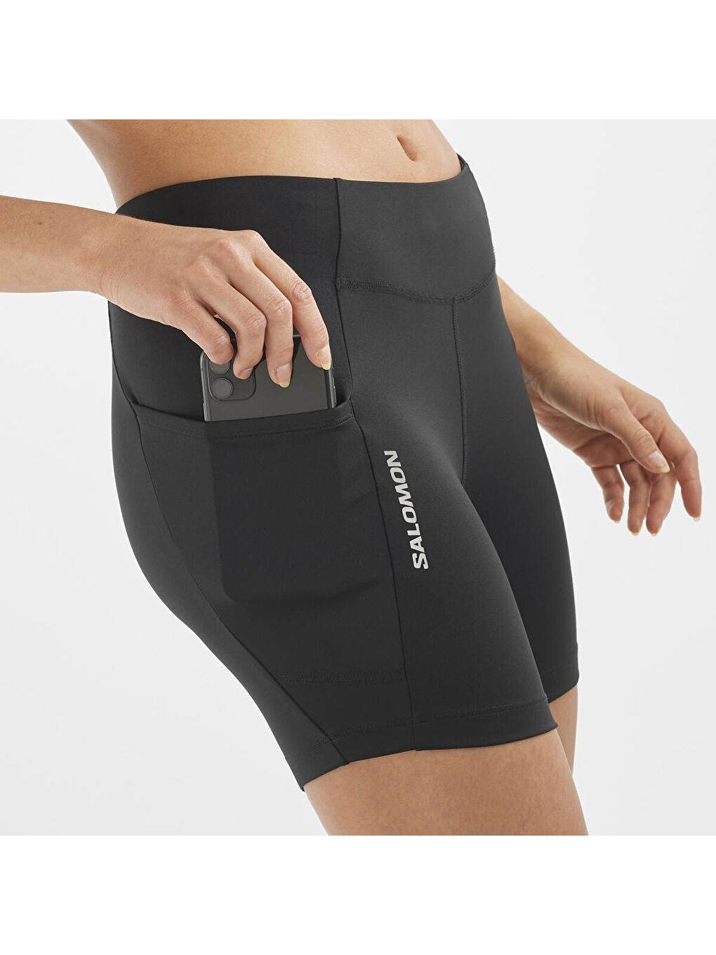 Cross Run Short Tight Kadın Siyah Koşu Taytı-4