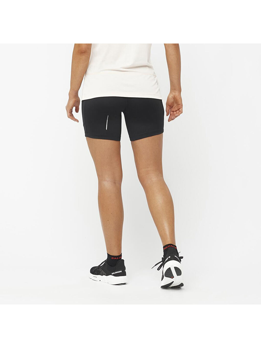 Cross Run Short Tight Kadın Siyah Koşu Taytı-5