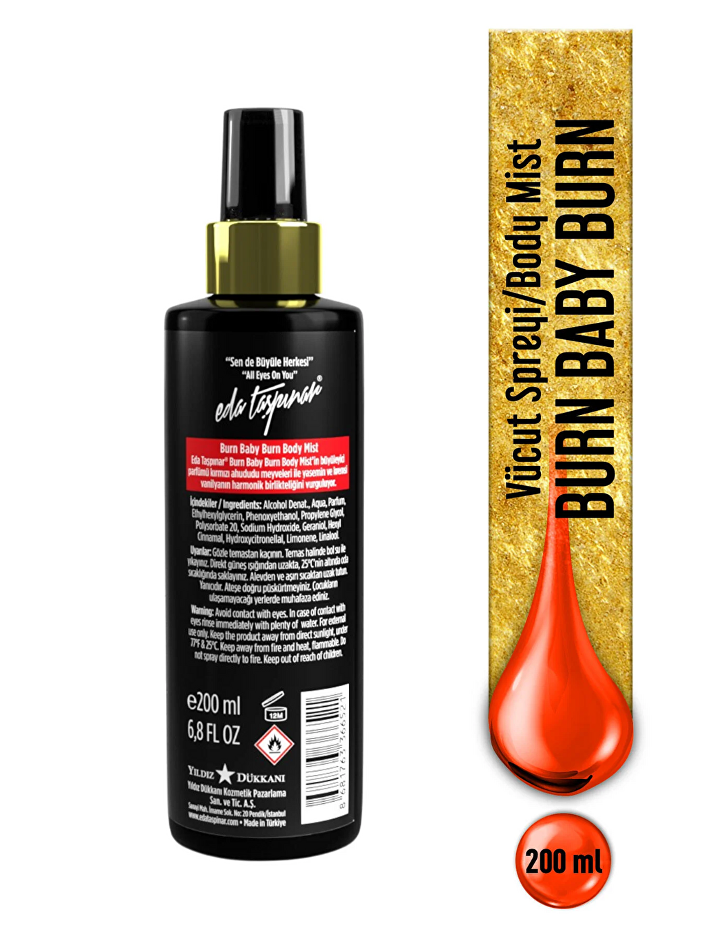 Baby Burn Body Mist, İbiza’nın Flörtöz Kokusu, Baştan Çıkarıcı, Sen deBüyüle Herkesi!,      200ml.-1