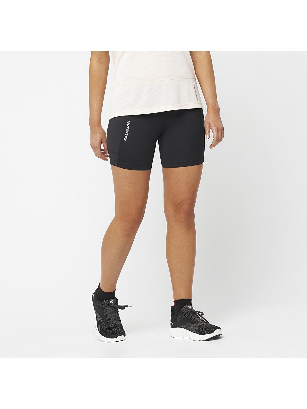 Cross Run Short Tight Kadın Siyah Koşu Taytı-6