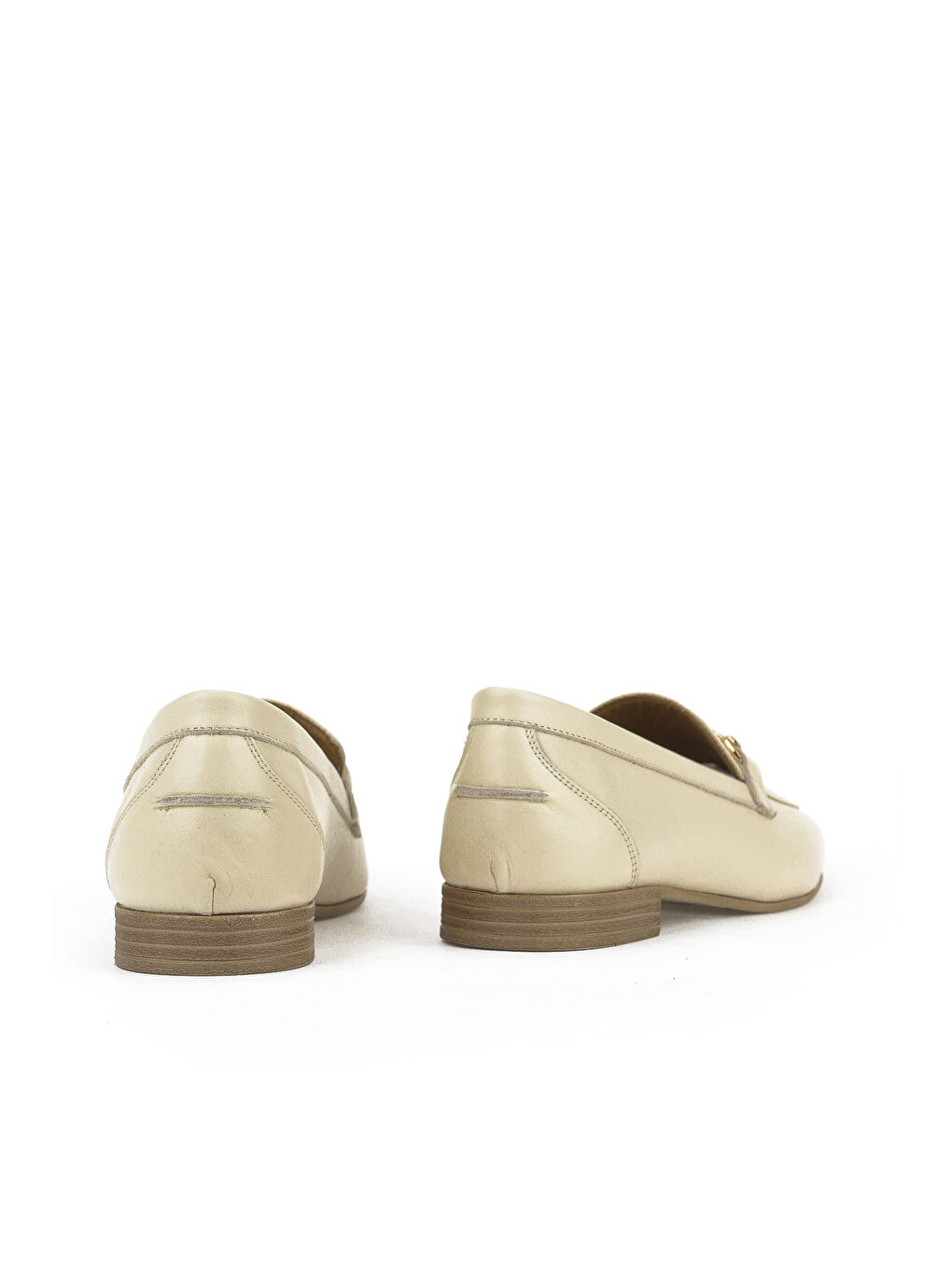 Ekru Hakiki Deri Kadın Ayakkabı 1511033Z483083 Krem-2
