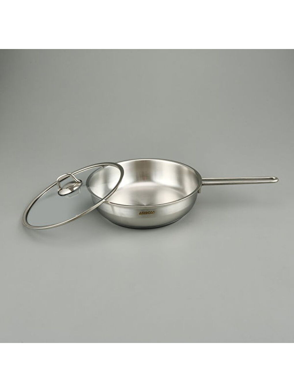 Gri Saphire Çelik Kapaklı Tava - Inox - 26 cm-1