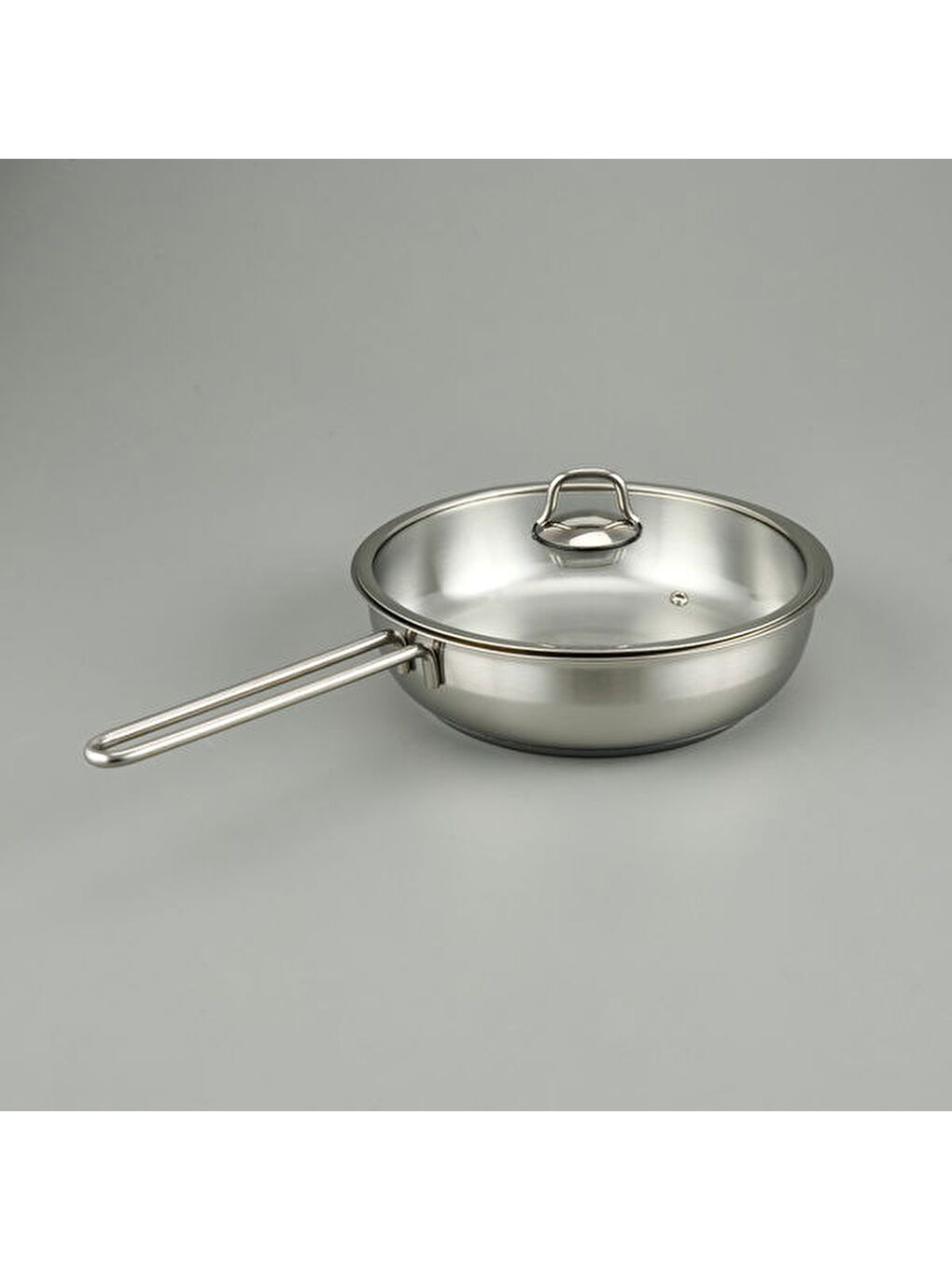 Gri Saphire Çelik Kapaklı Tava - Inox - 26 cm-3