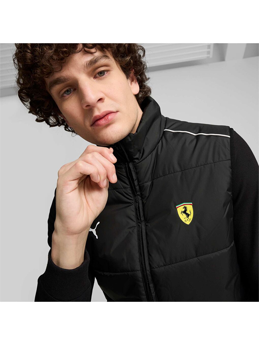 Siyah SCUDERIA FERRARI Race MT7 Erkek Yelek-4