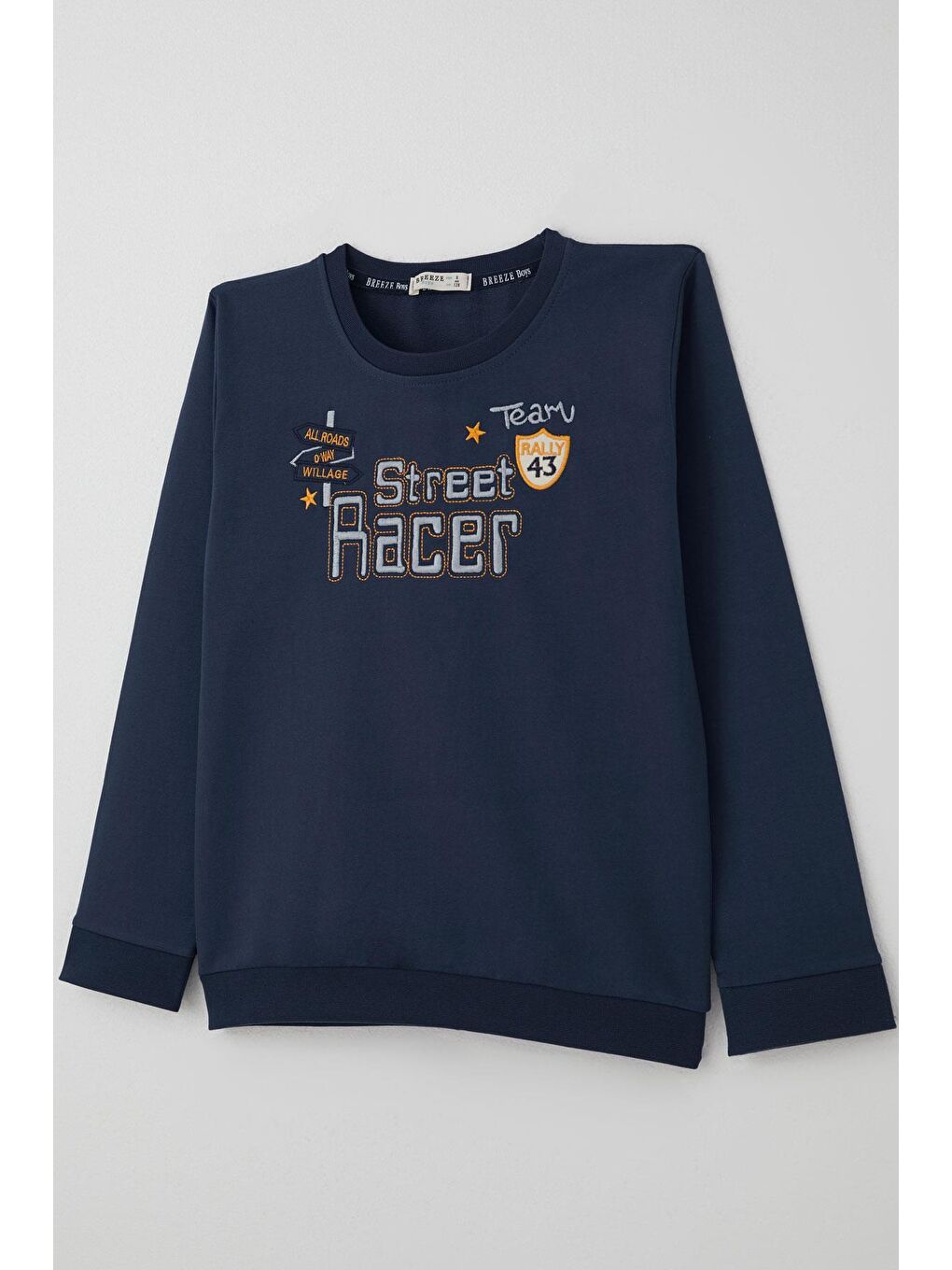 Erkek Çocuk Eşofman Takımı Yarış Temalı Nakışlı Yazı Baskılı Lacivert (4-8 Yaş)-6
