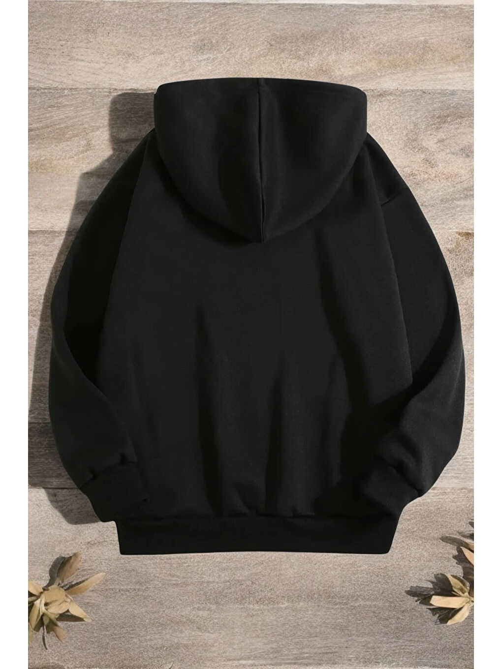 uyguntarz Siyah Present Baskılı Oversize Sweatshirt - 1