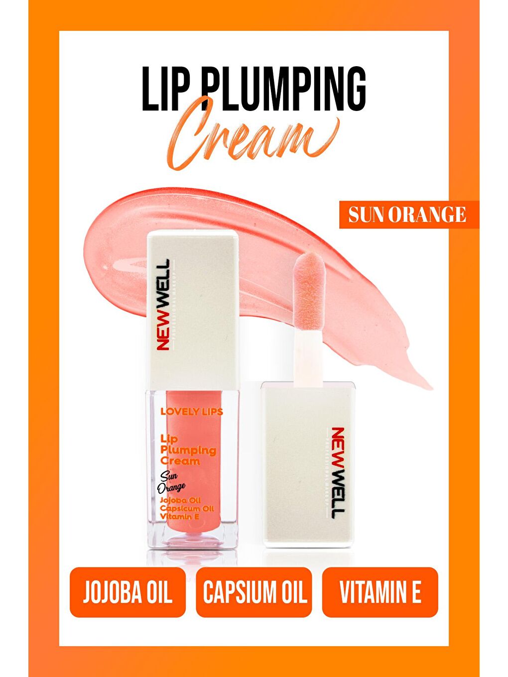 New Well Krem Lip Plumping Cream Sun Orange | Dudak Dolgunlaştırıcı Krem 5 ML