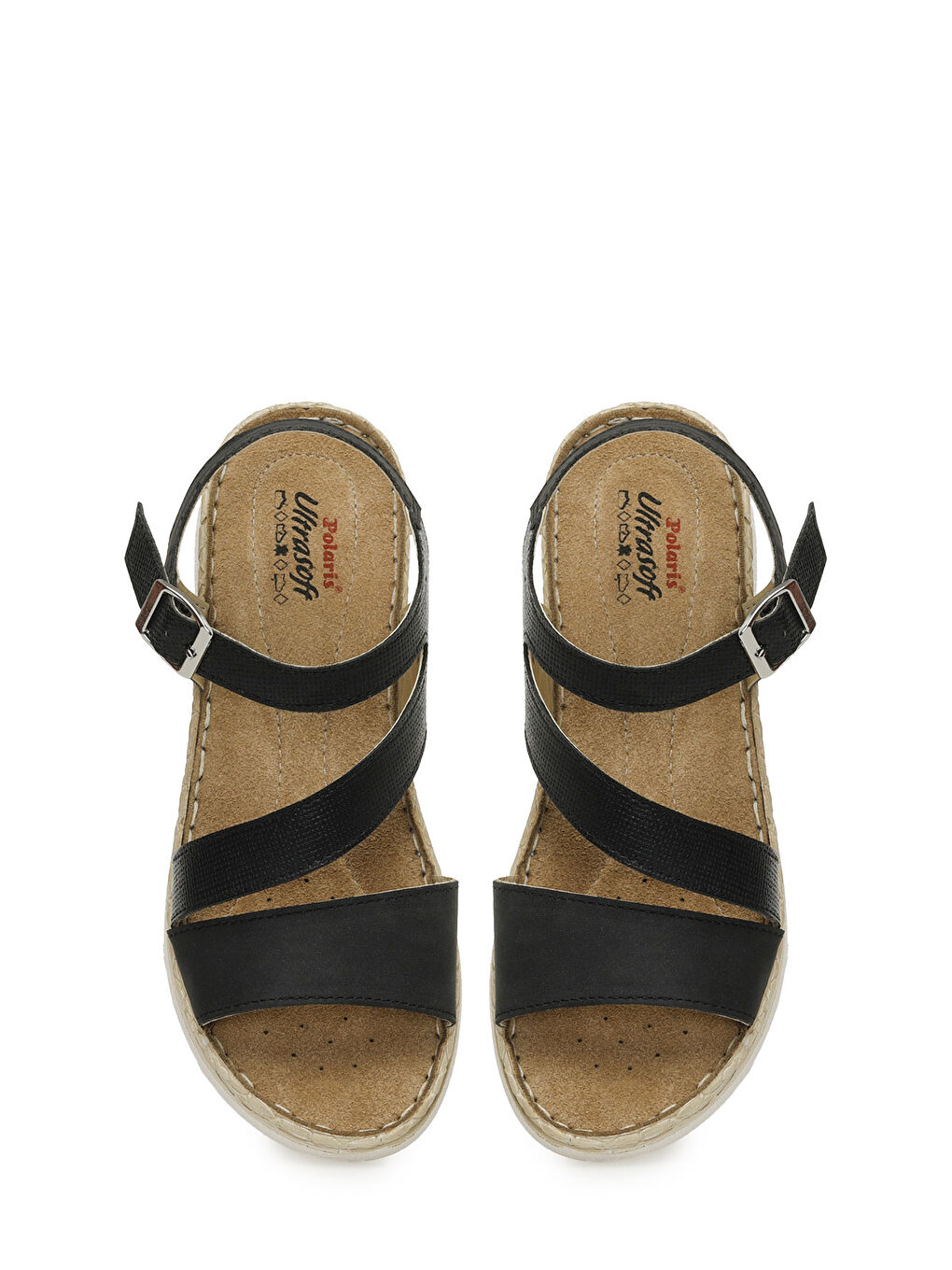 166945.Z5FX Siyah Kadın Düz Sandalet-3