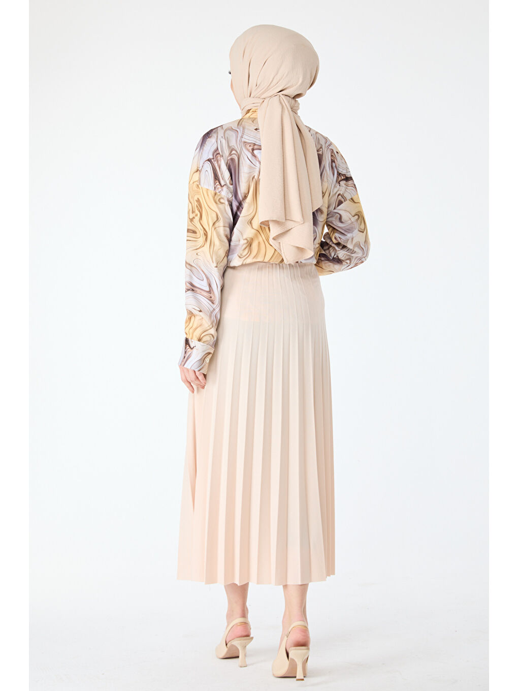 Pembe Kemerli Etek Pudra - 23026-4