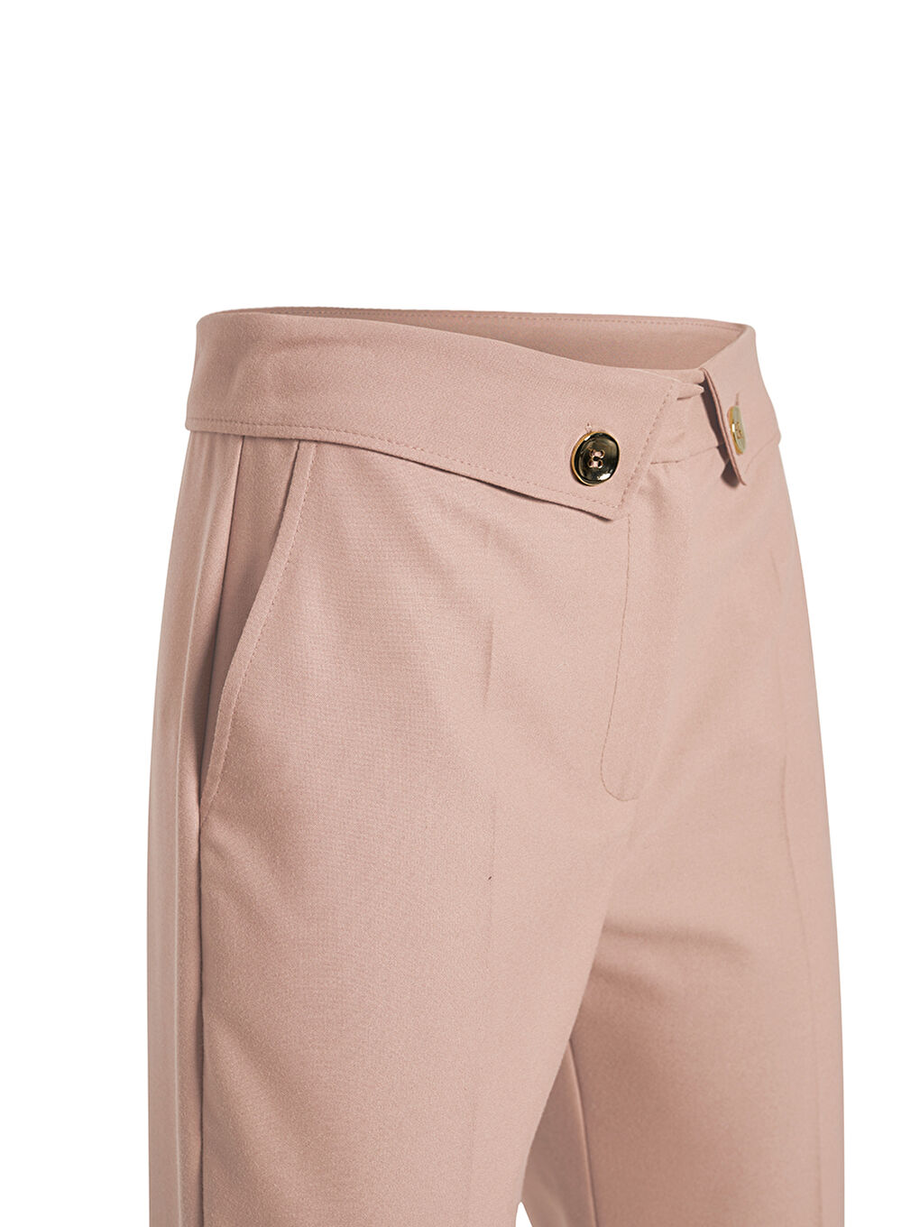 Pembe Pudra Havuç Form Klasik Pantolon-1