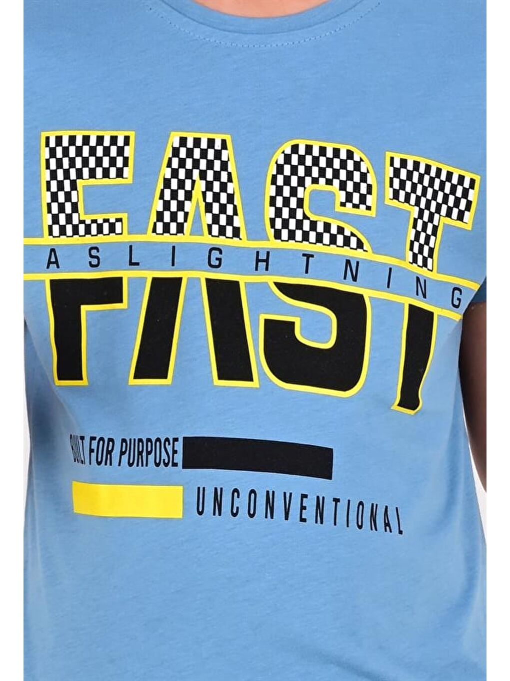 Erkek Çocuk Kısa Kollu Pijama Takımı Fast Model Mavi-1